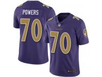 #70 Baltimore Ravens Ben Powers Limited Men's Purple Jersey Football Rush Vapor Untouchable