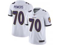 #70 Baltimore Ravens Ben Powers Limited Men's Road White Jersey Football Vapor Untouchable