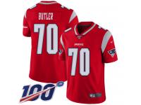 #70 Limited Adam Butler Red Football Men's Jersey New England Patriots Inverted Legend 100th Season