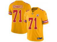 #71 Limited Mitchell Schwartz Gold Football Men's Jersey Kansas City Chiefs Inverted Legend Vapor Rush