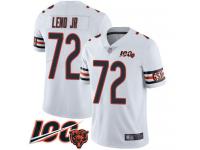 #72 Limited Charles Leno White Football Road Youth Jersey Chicago Bears Vapor Untouchable 100th Season
