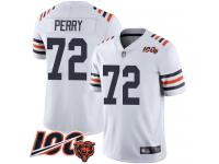 #72 Limited William Perry White Football Youth Jersey Chicago Bears 100th Season