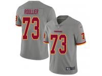 #73 Limited Chase Roullier Gray Football Men's Jersey Washington Redskins Inverted Legend