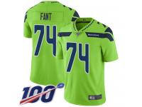 #74 Limited George Fant Green Football Men's Jersey Seattle Seahawks Rush Vapor Untouchable 100th Season