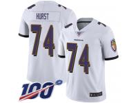 #74 Limited James Hurst White Football Road Youth Jersey Baltimore Ravens Vapor Untouchable 100th Season