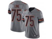 #75 Limited Kyle Long Silver Football Youth Jersey Chicago Bears Inverted Legend Vapor Rush