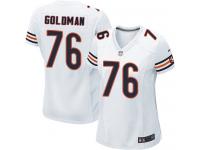 #76 Eddie Goldman Chicago Bears Road Jersey _ Nike Women's White NFL Game