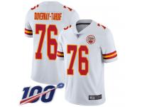 #76 Limited Laurent Duvernay-Tardif White Football Road Youth Jersey Kansas City Chiefs Vapor Untouchable 100th Season