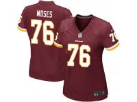 #76 Morgan Moses Washington Redskins Home Jersey _ Nike Women's Burgundy Red NFL Game