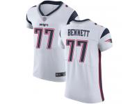 #77 Elite Michael Bennett White Football Road Men's Jersey New England Patriots Vapor Untouchable