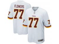 #77 Game Ereck Flowers White Football Road Men's Jersey Washington Redskins