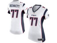 #77 Game Michael Bennett White Football Road Women's Jersey New England Patriots