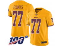 #77 Limited Ereck Flowers Gold Football Youth Jersey Washington Redskins Rush Vapor Untouchable 100th Season