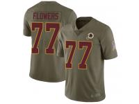 #77 Limited Ereck Flowers Olive Football Youth Jersey Washington Redskins 2017 Salute to Service