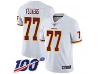 #77 Limited Ereck Flowers White Football Road Men's Jersey Washington Redskins Vapor Untouchable 100th Season