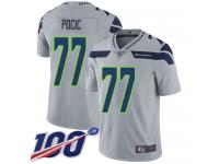 #77 Limited Ethan Pocic Grey Football Alternate Men's Jersey Seattle Seahawks Vapor Untouchable 100th Season
