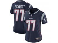 #77 Limited Michael Bennett Navy Blue Football Home Women's Jersey New England Patriots Vapor Untouchable