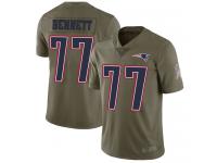 #77 Limited Michael Bennett Olive Football Men's Jersey New England Patriots 2017 Salute to Service