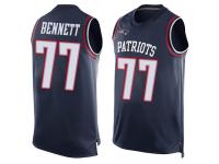 #77 Michael Bennett Navy Blue Football Men's Jersey New England Patriots Player Name & Number Tank Top