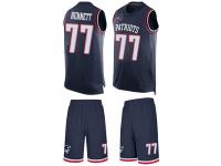 #77 Michael Bennett Navy Blue Football Men's Jersey New England Patriots Tank Top Suit