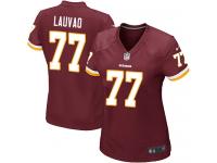 #77 Shawn Lauvao Washington Redskins Home Jersey _ Nike Women's Burgundy Red NFL Game