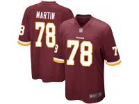 #78 Game Wes Martin Burgundy Red Football Home Youth Jersey Washington Redskins