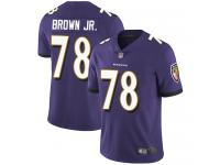 #78 Limited Orlando Brown Jr. Purple Football Home Men's Jersey Baltimore Ravens Vapor Untouchable
