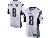 #8 Game Jamie Collins White Football Road Men's Jersey New England Patriots