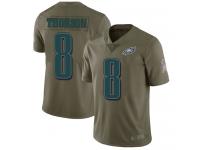 #8 Limited Clayton Thorson Olive Football Men's Jersey Philadelphia Eagles 2017 Salute to Service