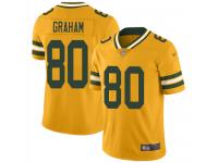 #80 Limited Jimmy Graham Gold Football Men's Jersey Green Bay Packers Inverted Legend Vapor Rush