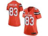 #83 Brian Hartline Cleveland Browns Alternate Jersey _ Nike Women's Orange NFL Game