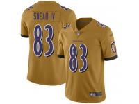 #83 Limited Willie Snead IV Gold Football Youth Jersey Baltimore Ravens Inverted Legend Vapor Rush