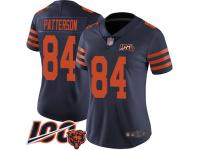 #84 Limited Cordarrelle Patterson Navy Blue Football Women's Jersey Chicago Bears Rush Vapor Untouchable 100th Season