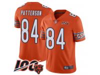 #84 Limited Cordarrelle Patterson Orange Football Alternate Men's Jersey Chicago Bears 100th Season