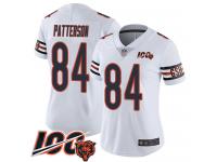 #84 Limited Cordarrelle Patterson White Football Road Women's Jersey Chicago Bears Vapor Untouchable 100th Season