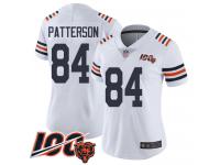 #84 Limited Cordarrelle Patterson White Football Women's Jersey Chicago Bears 100th Season