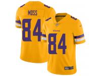 #84 Limited Randy Moss Gold Football Men's Jersey Minnesota Vikings Inverted Legend Vapor Rush