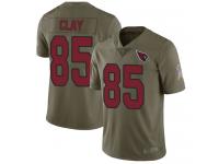 #85 Limited Charles Clay Olive Football Men's Jersey Arizona Cardinals 2017 Salute to Service