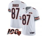 #87 Limited Adam Shaheen White Football Road Men's Jersey Chicago Bears Vapor Untouchable 100th Season