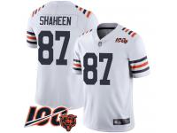 #87 Limited Adam Shaheen White Football Youth Jersey Chicago Bears 100th Season