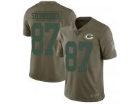 #87 Limited Jace Sternberger Olive Football Men's Jersey Green Bay Packers 2017 Salute to Service