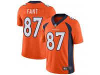 #87 Limited Noah Fant Orange Football Home Men's Jersey Denver Broncos Vapor Untouchable