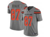 #87 Limited Seth DeValve Gray Football Men's Jersey Cleveland Browns Inverted Legend Vapor Rush