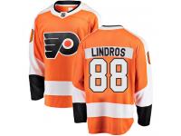 #88 Breakaway Eric Lindros Orange NHL Home Men's Jersey Philadelphia Flyers