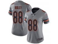 #88 Limited Riley Ridley Silver Football Women's Jersey Chicago Bears Inverted Legend Vapor Rush