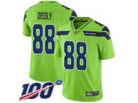 #88 Limited Will Dissly Green Football Men's Jersey Seattle Seahawks Rush Vapor Untouchable 100th Season