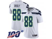 #88 Limited Will Dissly White Football Road Men's Jersey Seattle Seahawks Vapor Untouchable 100th Season