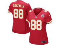 #88 Tony Gonzalez Kansas City Chiefs Home Jersey _ Nike Women's Red NFL Game