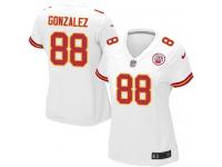 #88 Tony Gonzalez Kansas City Chiefs Road Jersey _ Nike Women's White NFL Game