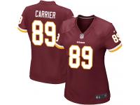 #89 Derek Carrier Washington Redskins Home Jersey _ Nike Women's Burgundy Red NFL Game